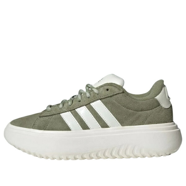 adidas アディダス レディース スニーカー Tent Green / Off White 【(WMNS) adidas Grand Court Platform Tent Green Off White IH2431】  サイズ US_6(23.0cm)