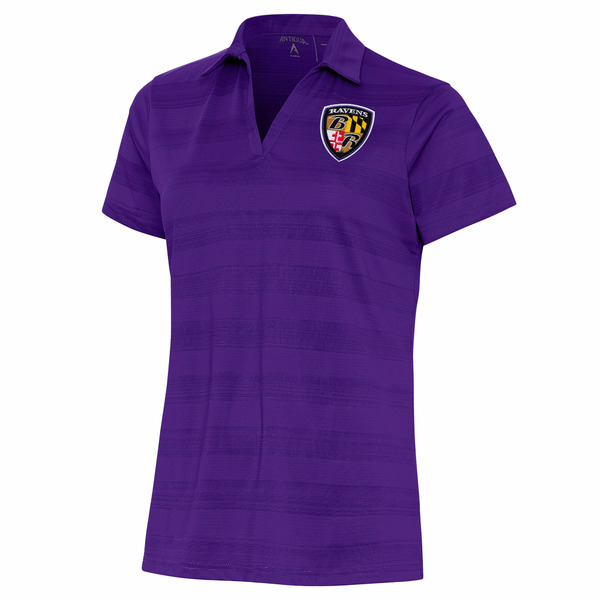 アンティグア レディース ポロシャツ トップス Baltimore Ravens Antigua Logo Women's 【はこぽす対応商品】 人気商品 Purple Polo Compass Throwback
