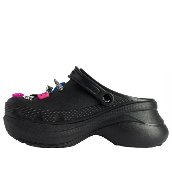 Balenciaga バレンシアガ レディース スニーカー  【(WMNS) Balenciaga x Crocs Platform Mule \u0027Black With Jibbitz\u0027 720762W0FOW1000】  大きさ US_7(24.0珊)