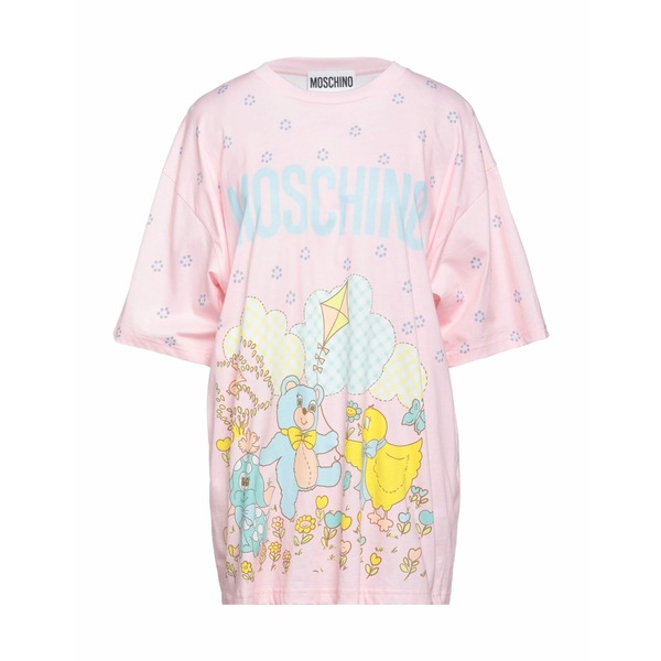 【送料無料】 モスキーノ レディース Tシャツ トップス T-shirts Pink