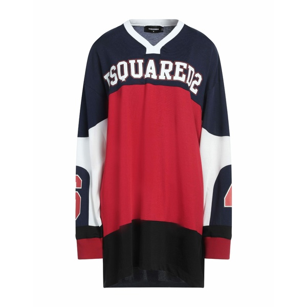 【送料無料】 ディースクエアード レディース Tシャツ トップス T-shirts Red|asty