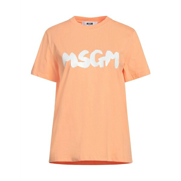 【送料無料】 エムエスジイエム レディース Tシャツ トップス T-shirts Orange