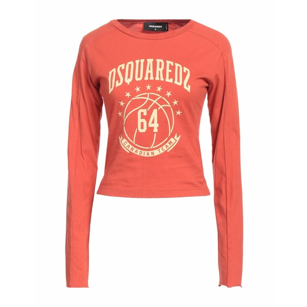 【送料無料】 ディースクエアード レディース Tシャツ トップス T-shirts Orange|asty
