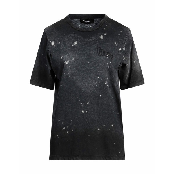 【送料無料】 ディースクエアード レディース Tシャツ トップス T-shirts Black|asty