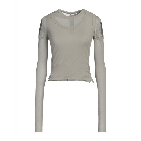 【送料無料】 リックオウエンス レディース Tシャツ トップス T-shirts Grey｜asty