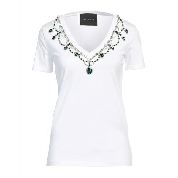 【送料無料】 ジョン リッチモンド レディース Tシャツ トップス T-shirts White