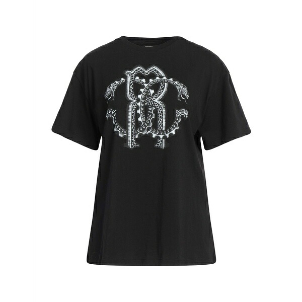 【送料無料】 ロベルトカヴァリ レディース Tシャツ トップス T-shirts Black