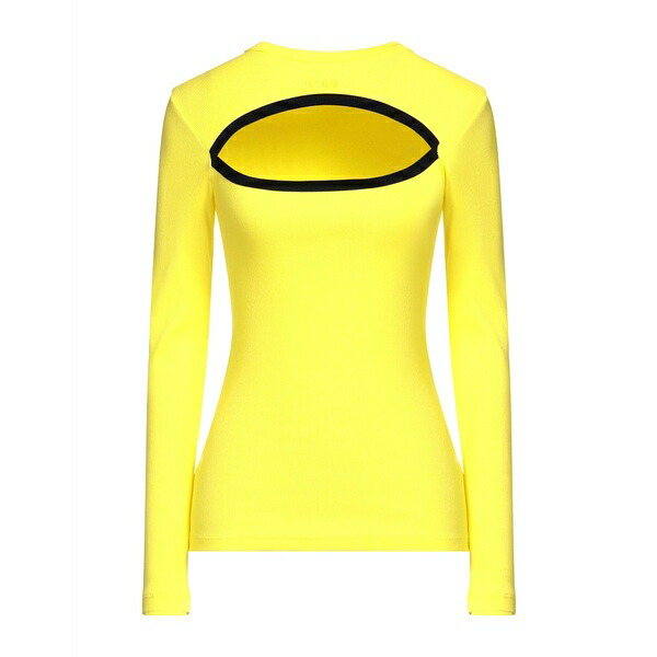 【送料無料】 エムエスジイエム レディース Tシャツ トップス T-shirts Yellow