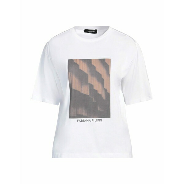 【送料無料】 ファビアナ フィリッピ レディース Tシャツ トップス T-shirts White