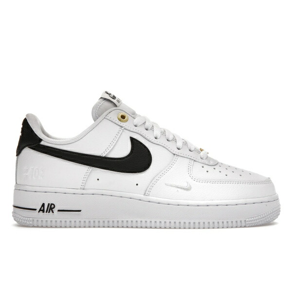Nike ナイキ メンズ スニーカー  【Nike Air Force 1 Low \u002707 LV8 40th Anniversary White Black】  大いさ US_9.5(27.5糎) White/Black/White/Metallic Gold