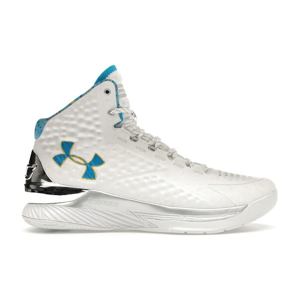 Under Armour アンダーアーマー メンズ スニーカー  【Under Armour Curry 1 Splash Party (2022)】  大いさ US_M_13 White / Metallic Silver / Electric Blue
