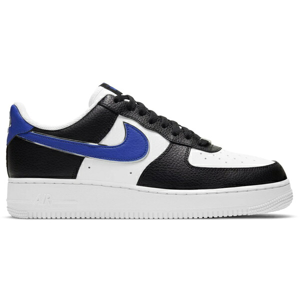 Nike ナイキ メンズ スニーカー  【Nike Air Force 1 Low 07 LV8 Black Game Royal】  大いさ US_8(26.0糎) Black/White/Metallic Silver/Game Royal