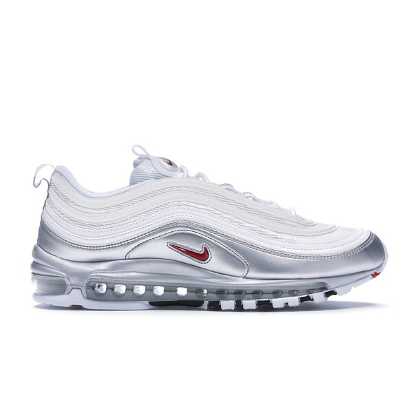 Nike ナイキ メンズ スニーカー  【Nike Air Max 97 Silver White】  大きさ US_10(28.0珊) White/Varsity Red-Metallic Silver-Black