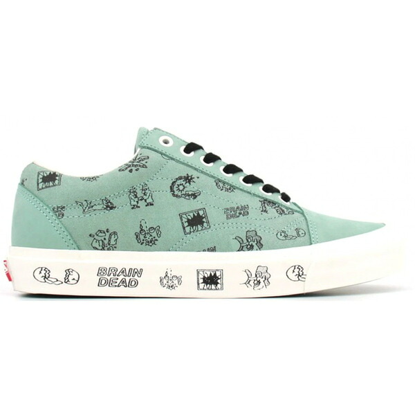 Vans バンズ メンズ スニーカー  【Vans Old Skool Brain Dead Green】  大きさ US_11(29.0珊) Granite Green/Marshmallow