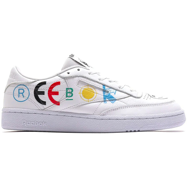 Reebok リーボック メンズ スニーカー  【Reebok Club C 85 BlackEyePatch White】  大きさ US_8.5(26.5珊) White/Black-Hi Vis Orange