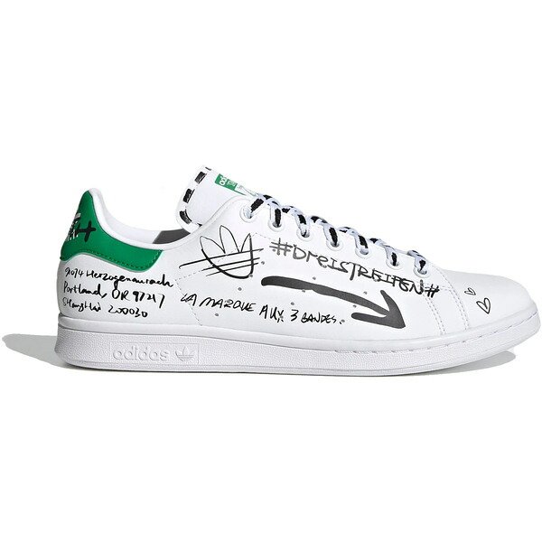 adidas アディダス メンズ スニーカー  【adidas Stan Smith Sharpie Pack Graffiti White】  大きさ US_M_4.5 Cloud White/Cloud White/Green