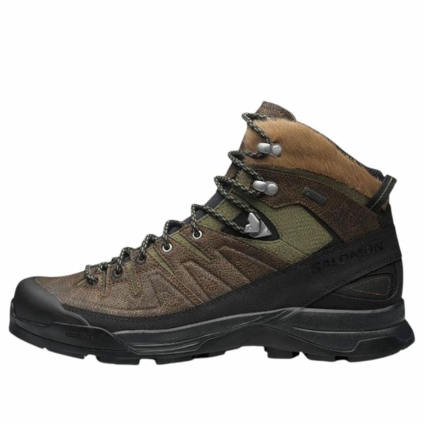 SALOMON サロモン メンズ スニーカー  【Salomon X-ALP Mid Distressed Leather GTX \u0027Dark Earth Black\u0027 477959】  大いさ US_12(30.0珊) メンズ靴-靴