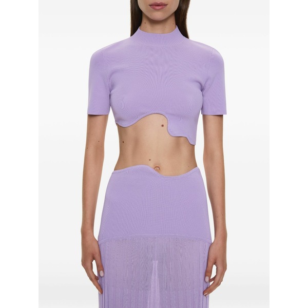 クリストファーエスバー レディース Tシャツ トップス Maparadita knitted top Purple｜asty