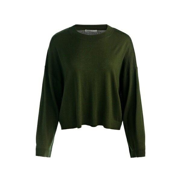 アリス アンド オリビア レディース ニット&セーター アウター Margie sweater Green｜asty