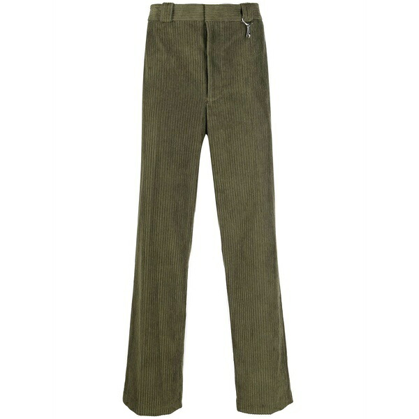 ヘルムート ラング メンズ カジュアルパンツ ボトムス Corduroy straight-leg trousers Green|asty