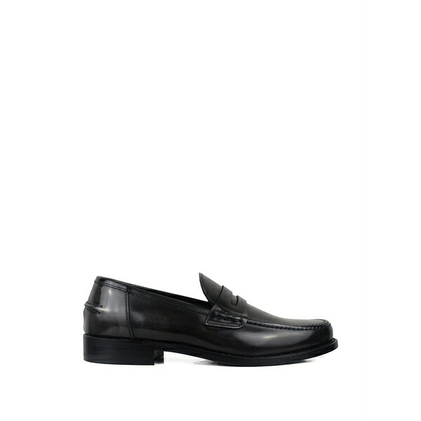 アルベルト ファッシャーニ メンズ スリッポン・ローファー シューズ Shiny leather loafers Black|asty