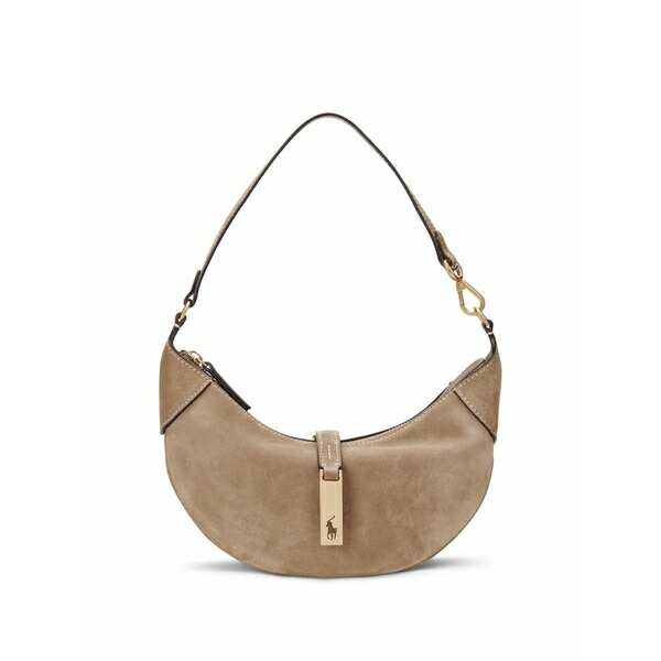 ラルフローレン レディース ショルダーバッグ バッグ Mini polo id suede shoulder bag Pink|asty