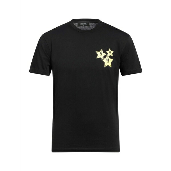 【送料無料】 ディースクエアード メンズ Tシャツ トップス T-shirts Black|asty