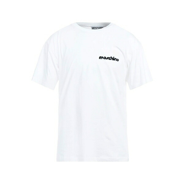 【送料無料】 モスキーノ メンズ Tシャツ トップス T-shirts White