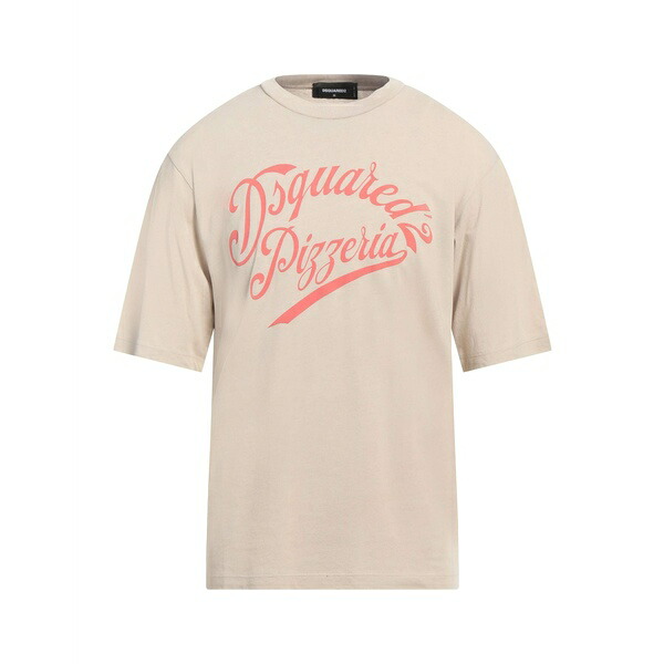 【送料無料】 ディースクエアード メンズ Tシャツ トップス T-shirts Beige