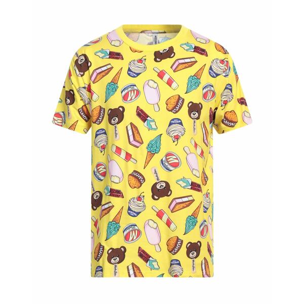 【送料無料】 モスキーノ メンズ Tシャツ トップス T-shirts Yellow