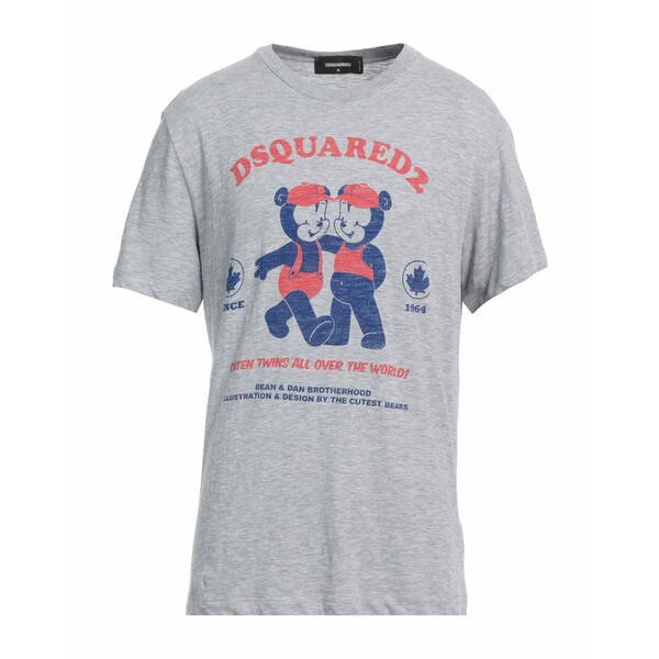 【送料無料】 ディースクエアード メンズ Tシャツ トップス T-shirts Grey
