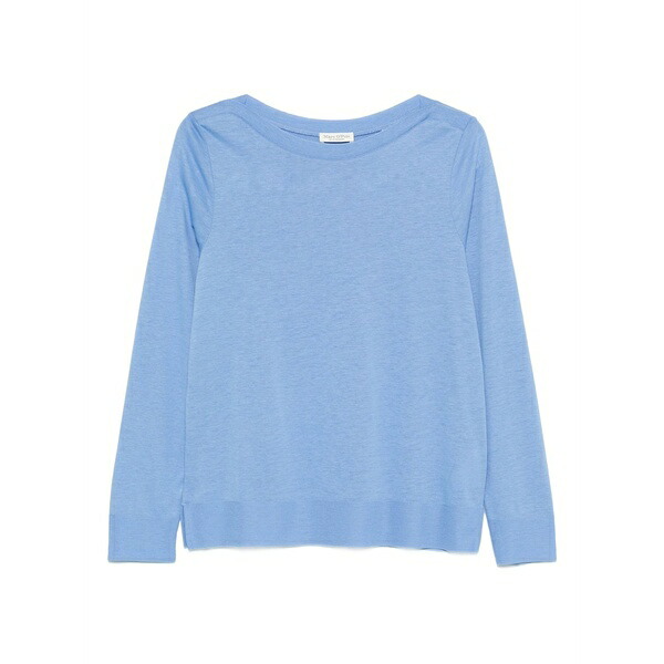 マルコポーロ レディース Tシャツ トップス Long-sleeve top Blue｜asty