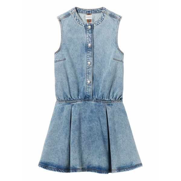 クローディピエルロ レディース ワンピース トップス Buttoned denim day dress Blue｜asty