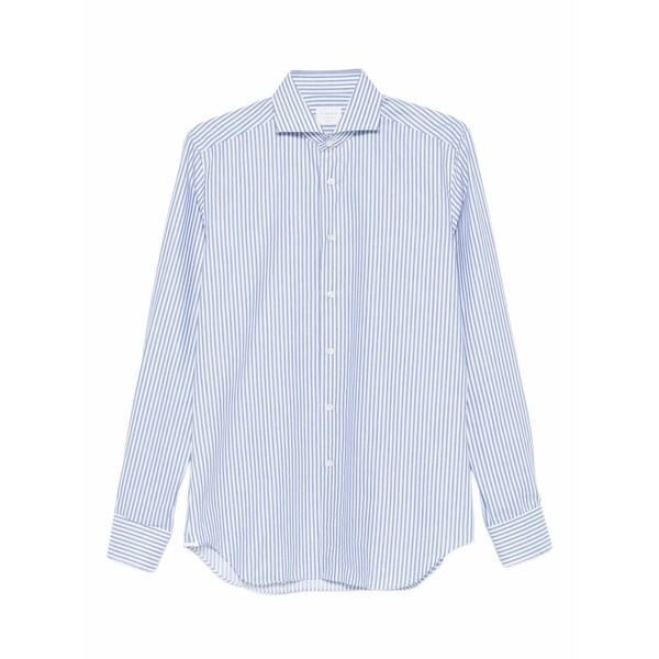 ザカス  メンズ プルオーバー トップス Striped cotton shirt Blue