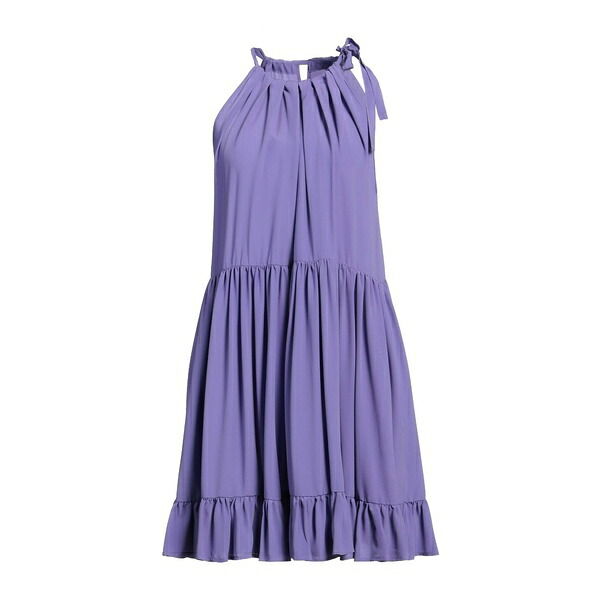 【送料無料】 スオリ レディース ワンピース トップス Mini dresses Purple