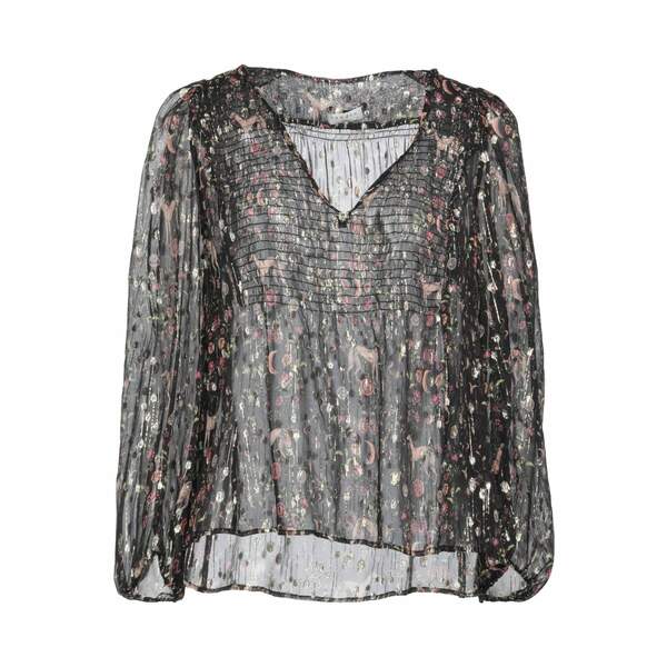 【送料無料】 サンドロ レディース Tシャツ トップス Tops Black|asty