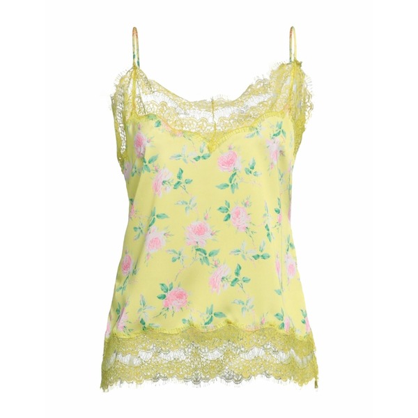 【送料無料】 エムエスジイエム レディース Tシャツ トップス Tops Yellow｜asty