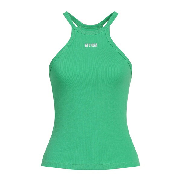 【送料無料】 エムエスジイエム レディース Tシャツ トップス Tops Green|asty