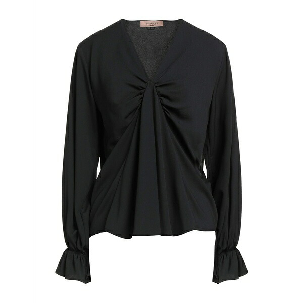 【送料無料】 ツインセット レディース Tシャツ トップス Tops Black
