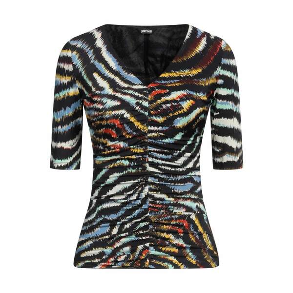 【送料無料】 ロベルトカヴァリ レディース Tシャツ トップス Tops Black