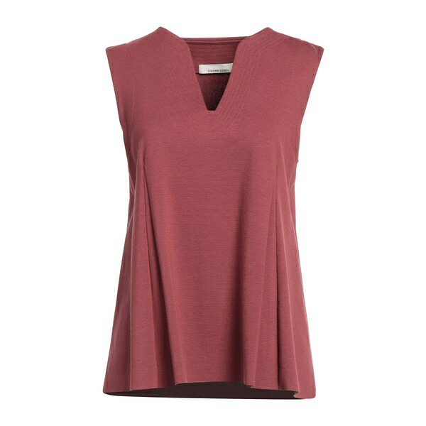 【送料無料】 リビアナコンティ レディース Tシャツ トップス Tops Red