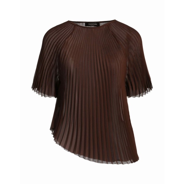 【送料無料】 ファビアナ フィリッピ レディース Tシャツ トップス Tops Brown|asty