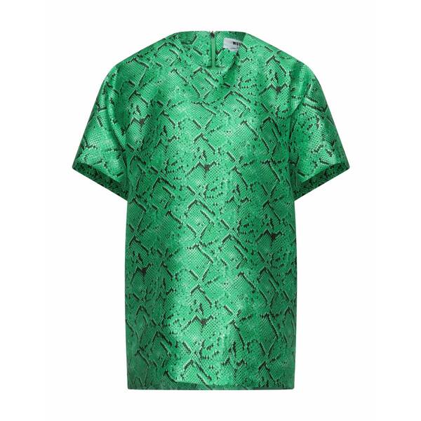 【送料無料】 エムエスジイエム レディース Tシャツ トップス Tops Green