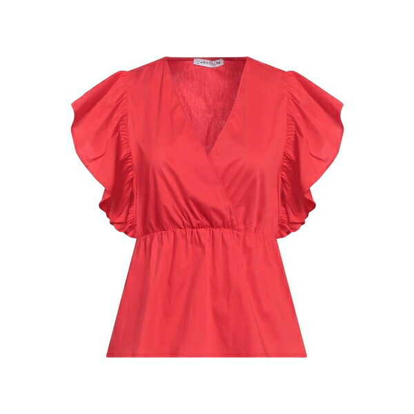 【貨物輸送無料】 人となり レディース ティーシャツ トップス Tops Red トップス-Tシャツ・カットソー-レディースファッション