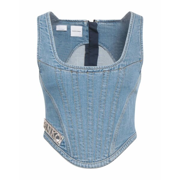 【送料無料】 ピンコ レディース Tシャツ トップス Tops Blue｜asty