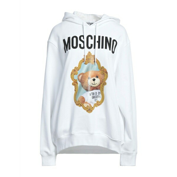 【送料無料】 モスキーノ レディース パーカー・スウェットシャツ アウター Sweatshirts White|asty