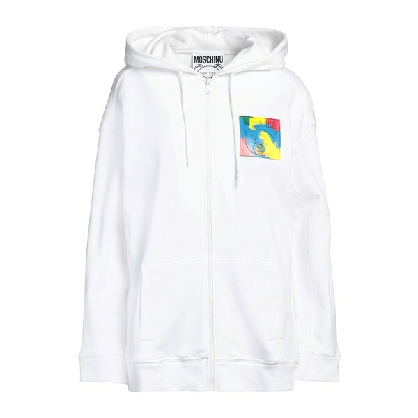【貨物輸送無料】 モスキーノ レディース パーカー・スウェットシャツ アウター Sweatshirts White