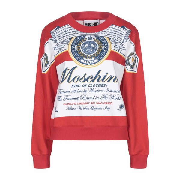 【貨物輸送無料】 モスキーノ レディース パーカー・スウェットシャツ アウター Sweatshirts Red