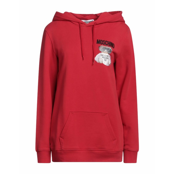 【貨物輸送無料】 モスキーノ レディース パーカー・スウェットシャツ アウター Sweatshirts Red