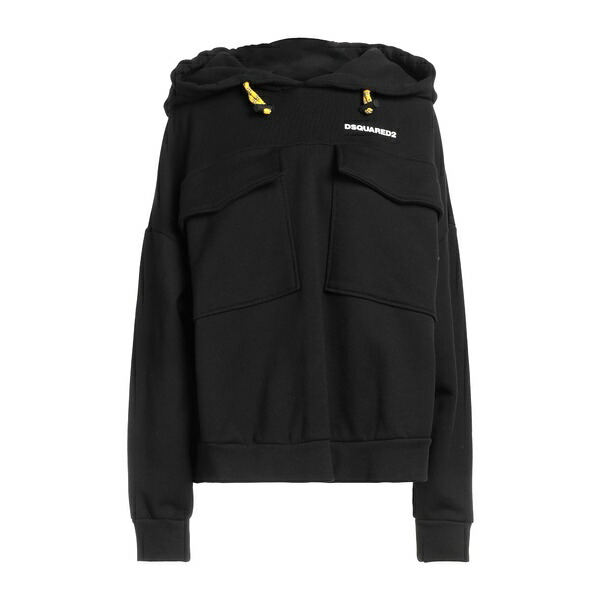 【送料無料】 ディースクエアード レディース パーカー・スウェットシャツ アウター Sweatshirts Black|asty